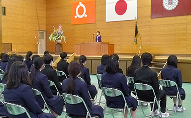 同窓会入会式が行われました